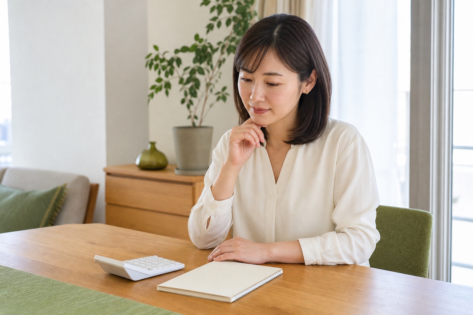 費用を検討しながらプランを見比べる女性のイメージ