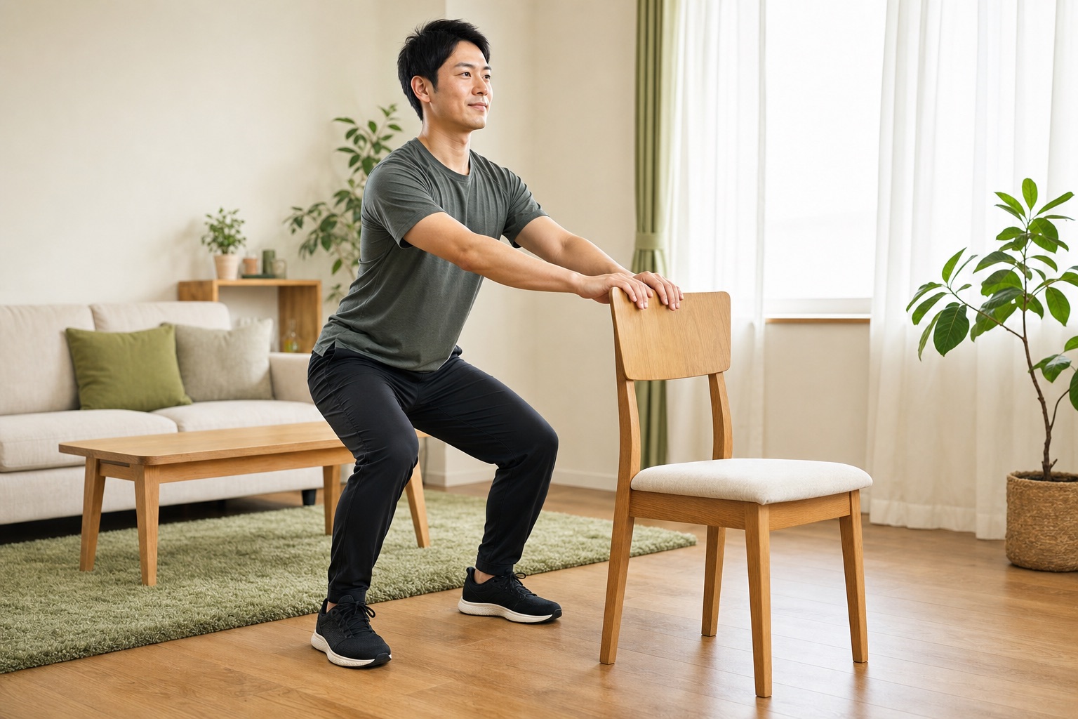自宅スクワットのイメージ