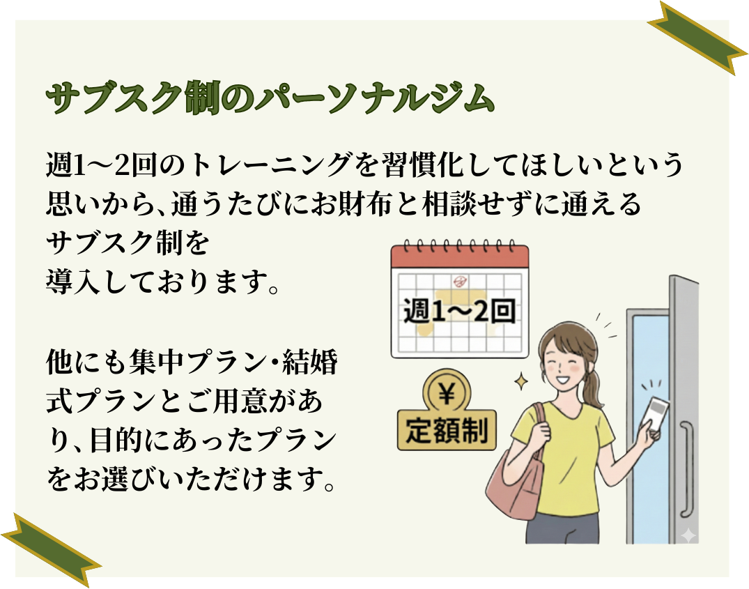 サブスク制のパーソナルジム